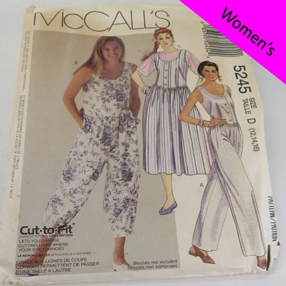 McCalls 5245 sewing pattern UNCUT Jumpsuit, Jumper, Dress, SLEEVELESS